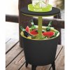Odkládací stolek a chladič nápojů antracit/zelený 30 L