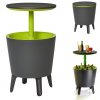Odkládací stolek a chladič nápojů antracit/zelený 30 L