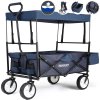 Skládací vozík tmavě modrý 120 x 60 x 95 cm