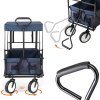 Skládací vozík tmavě modrý 120 x 60 x 95 cm