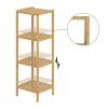 Bambusový regál 4 police 110x33x33cm 4