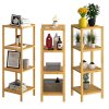 Bambusový regál 4 police 110x33x33cm 7