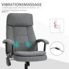 Masážní kancelářská výškově nastavitelná otočná židle, ergonomická, šedá