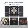 Elektronický terč na šipky s LED displejem vč. 12 šipek, 51 x 57 cm