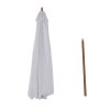 Slunečník Ø 300 cm, jedlové dřevo/bambus/polyester, UV a voděodolný, krémové bílý