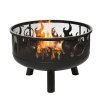 Přenosné ohniště s jiskrovou clonou a grilovacím roštem, Ø 61.5 x 52 cm