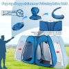 Skládací sprchový stan pro 2 osoby, modrý