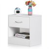 Casaria noční stolek bílý 41 x 28 x 39 cm