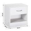 Casaria noční stolek bílý 41 x 28 x 39 cm