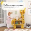 Designová dětská knihovna motiv žirafa žlutá