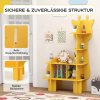 Designová dětská knihovna motiv žirafa žlutá