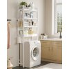 4 patrový regál nad pračku / WC, bílý