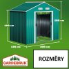 Zahradní domek plechový 200 x 135 (v.190) cm, zelený