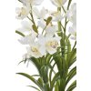 Umělá květina Orchidea v květináči 85 cm, bílá