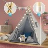 Dětský stan týpí 130 x 130 x 160 cm, šedý
