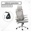 Kancelářská židle výškově nastavitelná s opěrkou hlavy, šedá