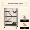 Klec pro hlodavce 5-patrová na kolečkách, šedá