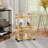 Bambusový regál 3-patrový na kolečkách