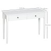 Předsíňový konzolový stolek se 2 zásuvkami, bílý, 110 x 40 x 75,8 cm - chybějící díl