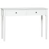 Předsíňový konzolový stolek se 2 zásuvkami, bílý, 110 x 40 x 75,8 cm - chybějící díl