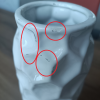 Keramická váza bílá, 35 cm - KOSMETICKÉ VADY