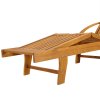 Casaria nastavitelné opalovací lehátko se stolečkem, akáciové dřevo