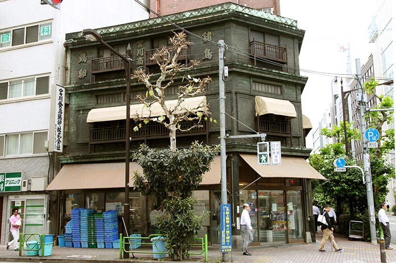 Japonská architektura Obchod s drůbežím masem a vajíčky Foto Petr Horčička