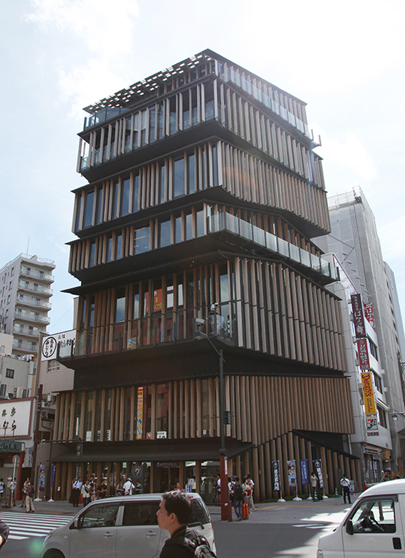 Japonská moderní dřevostavba. Tokio