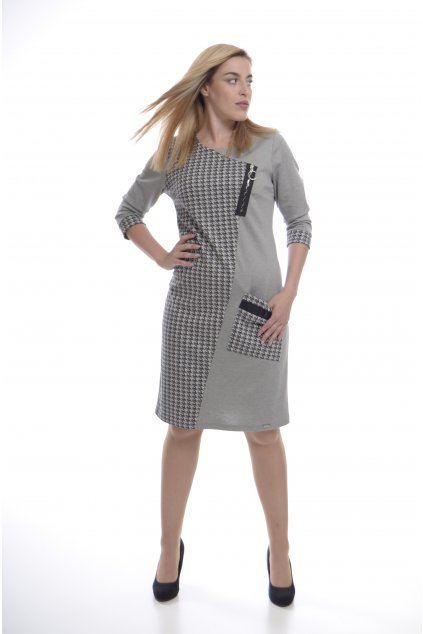 9822 Šaty Zoey o33šedá+o313 (5)