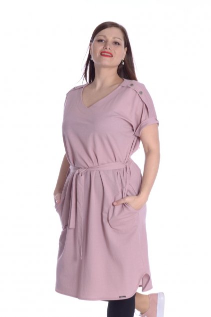 3621 Šaty Tamara pudrová o204 ( 3)