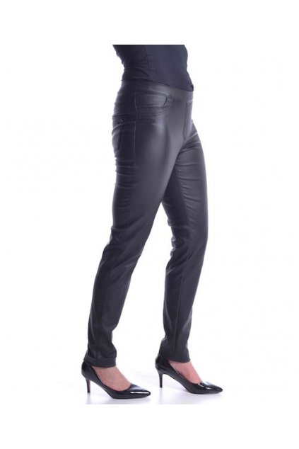 64T Kalhoty koženka (Velikost 36, Barva Černá)