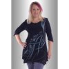 Tunika oblouky střik P3617 (Velikost 38, Barva Černá)