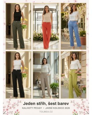 👖 Kalhoty Peggy — 6 barev, jedna láska ❤️ Strečové kalhoty na míru, které padnou jako ulité. Pohodlné na celý den,...