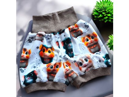 Šortky funkční křečci na bílé  Funkční oblečení pro kluky holky