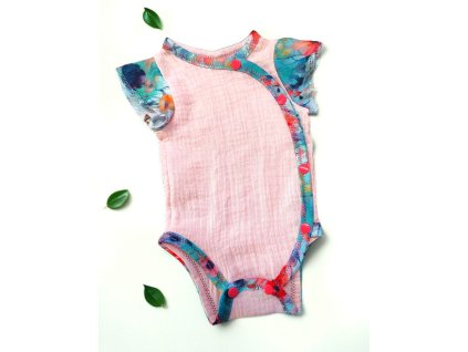 Mušelínové kojenecké body  Holčičí body