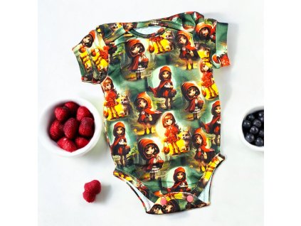 Body holčička v červeném s košíčkem  Holčičí body