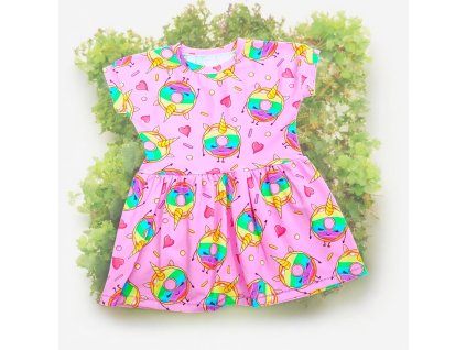Šatičky donuty jednorožec 86/92  Dívčí šaty