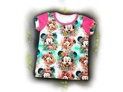 Tričko myšky mezi květy  Holčičí tričko