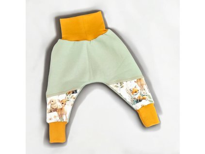Tepláky baggy 56/68 lesní zvířátka