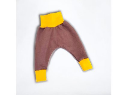 Tepláky baggy 56/68 hnědé barvy