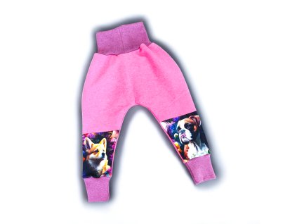 Tepláky baggy 74/80 pejsci