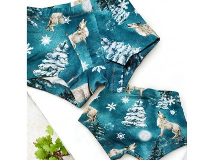 Boxerky vlci mezi stromy 74/80  Klučičí boxerky