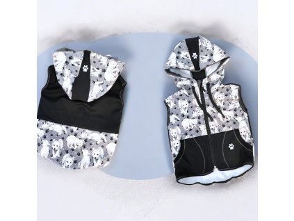 Softshell vesta vlci na šedé 74/80  Dětská vesta