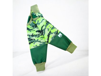 Softshell kalhoty maskáč khaki 74/80  Klučičí kalhoty
