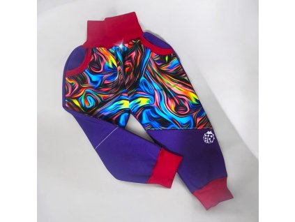 Softshell kalhoty barevný sliz fialová 74/80  Holčičí kalhoty