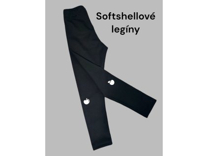 Softshell legíny černé 98/104  Dívčí legíny
