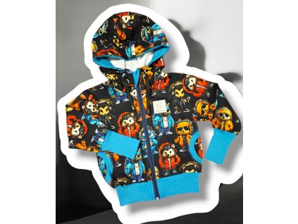 Mikina zip cool ježci 86/92  Klučičí mikina