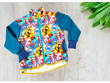 Mikina zip pavoučí kluk 86/92  Klučičí mikina