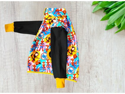 Mikina zip pavoučí kluk 98/104  Klučičí mikina