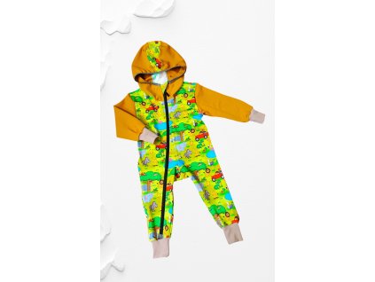 Overal teplákový safari zvířatka 68/74  Overal unisex